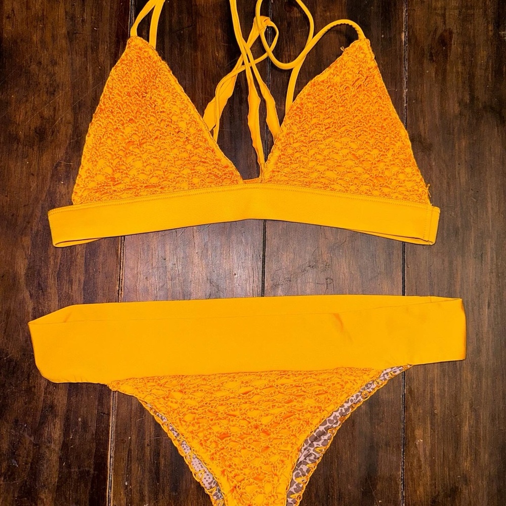 Acacia Swimwear Crochet Bikini Tangelo